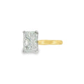 Radiant Cut 3.04ct Lab Grown Diamond, 18ct Yellow Gold Ring