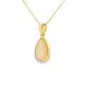 Solid Pear Shaped Opal, 9ct Yellow Gold Pendant