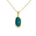 Doublet Opal and Diamond, 9ct Yellow Gold Pendant