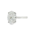 Oval Cut 4.09ct Lab Grown Diamond, Platinum Ring