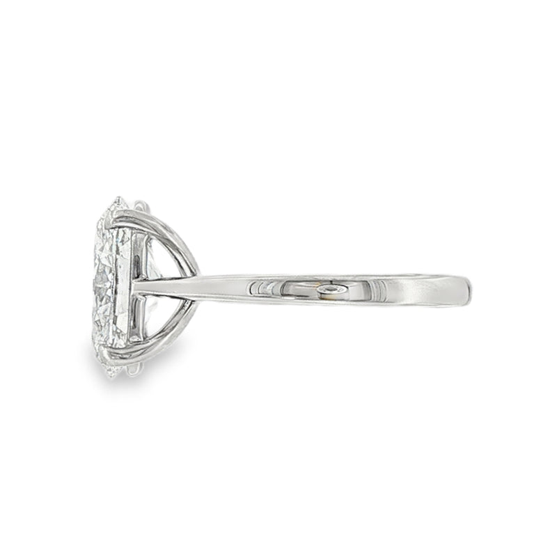 Oval Cut 4.09ct Lab Grown Diamond, Platinum Ring