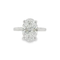 Oval Cut 4.09ct Lab Grown Diamond, Platinum Ring