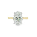 Oval Cut 4.02ct Lab Grown Diamond, 18ct Yellow Gold Ring