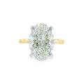Oval Cut 6.05ct Lab Grown Diamond, 18ct Yellow Gold Ring