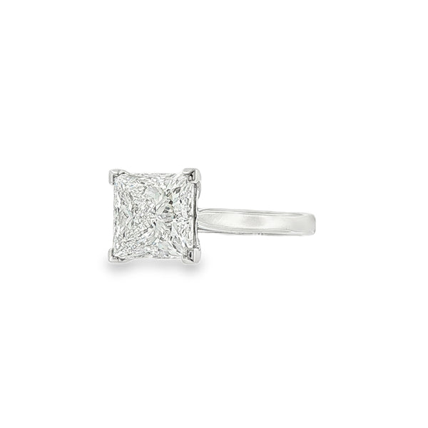 Princess Cut 3.04ct Lab Grown Diamond, Platinum Ring