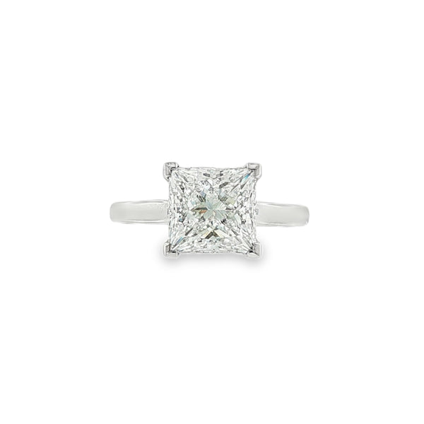 Princess Cut 3.04ct Lab Grown Diamond, Platinum Ring