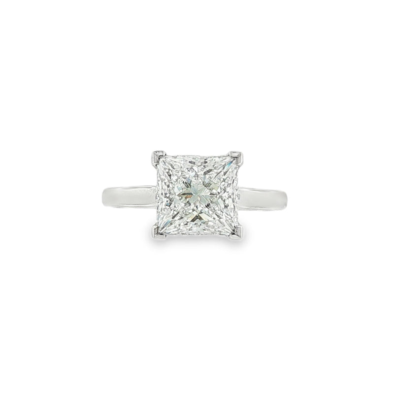 Princess Cut 3.04ct Lab Grown Diamond, Platinum Ring