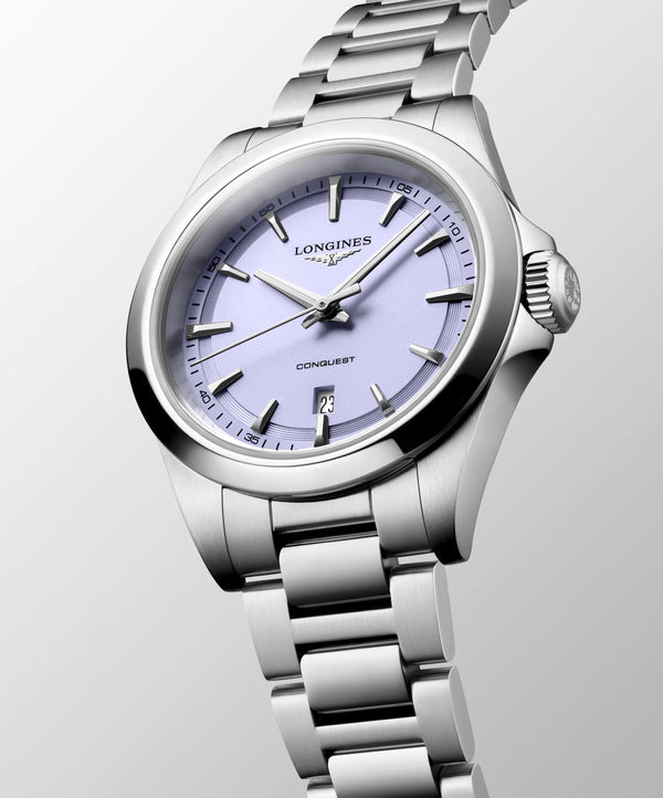 Longines Conquest Lavender Quartz 30mm Watch L3.350.4.02.6
