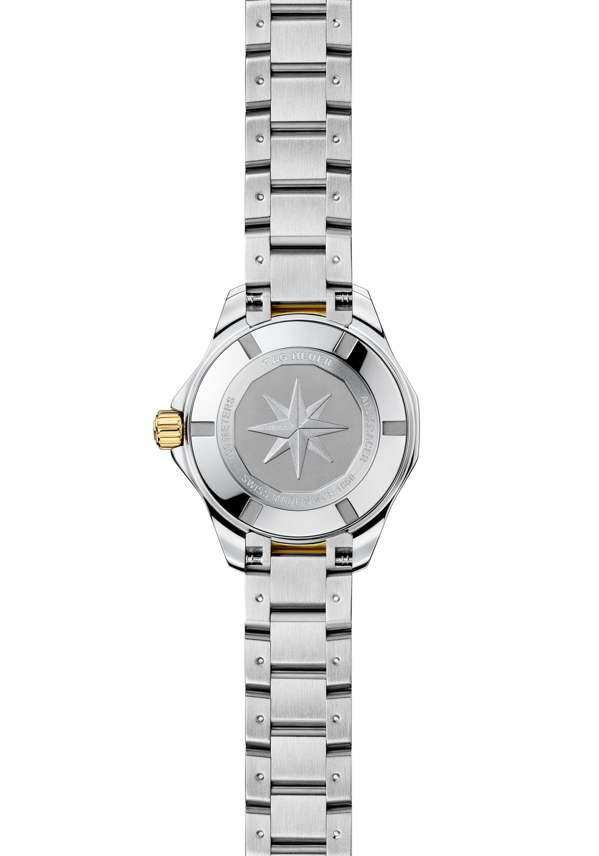 Tag Heuer Aquaracer Professional 100 Solargraph Mother of Pearl Two-Tone, Diamond Bezel 28mm WBP1420.BB0006