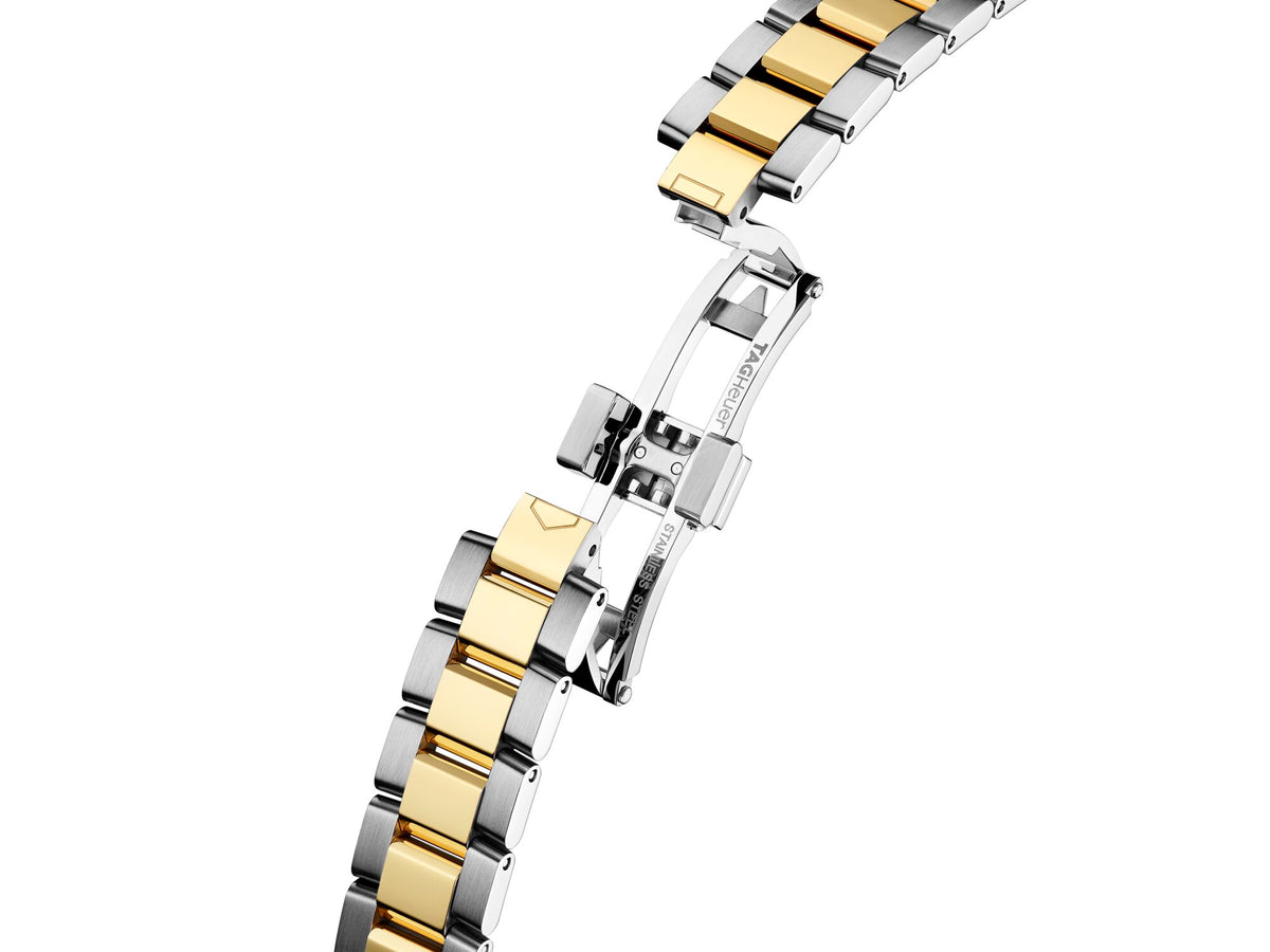 Tag Heuer Aquaracer Professional 100 Solargraph Mother of Pearl Two-Tone, Diamond Bezel 28mm WBP1420.BB0006