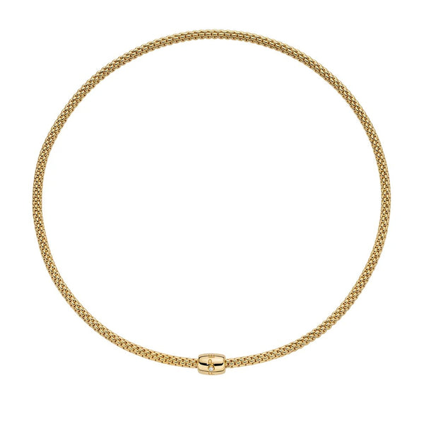 Fope Prima Flex'it 18ct Yellow Gold Diamond Necklace