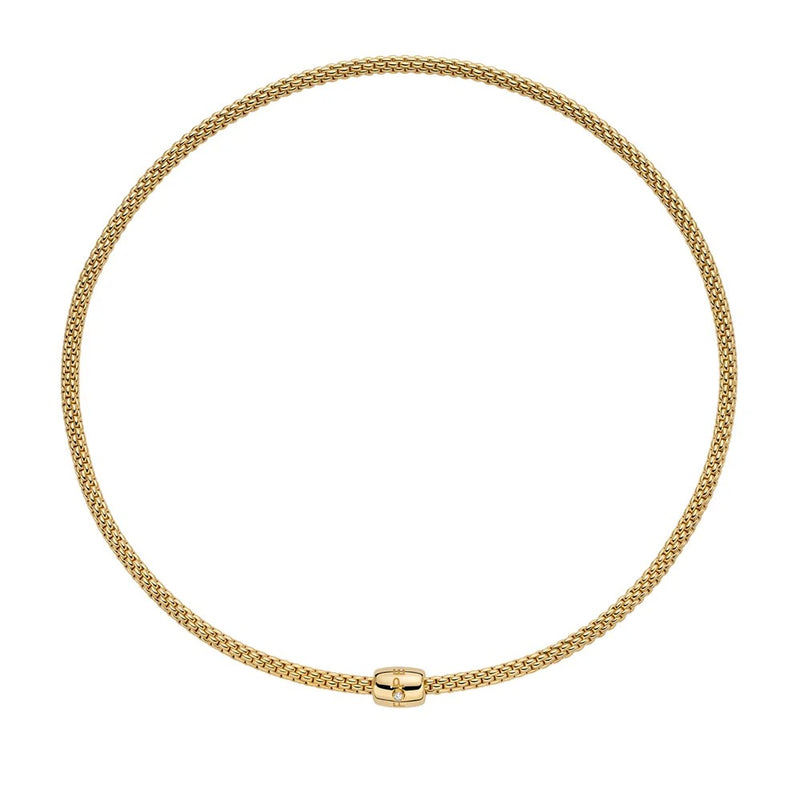 Fope Prima Flex'it 18ct Yellow Gold Diamond Necklace