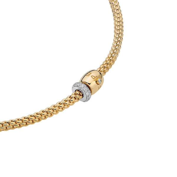 Fope Prima Flex'it 18ct Yellow Gold 0.19ct Diamond Necklet