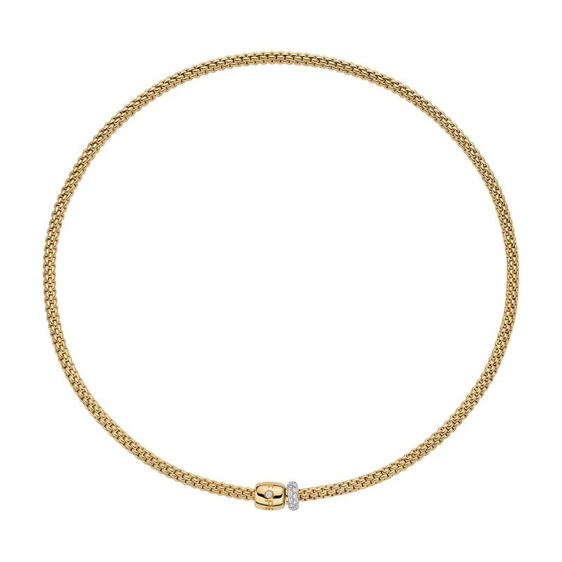 Fope Prima Flex'it 18ct Yellow Gold 0.19ct Diamond Necklet