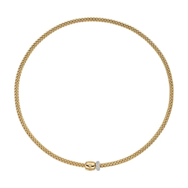 Fope Prima Flex'it 18ct Yellow Gold 0.19ct Diamond Necklet