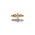 Fope Prima Flex'it 18ct Yellow and White 0.15ct Diamond Ring