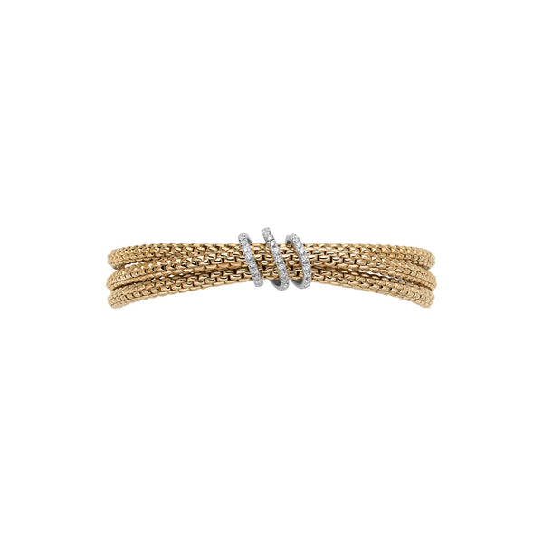 Fope Prima Flex'it 18ct Yellow Gold, 0.30ct Diamond Bracelet