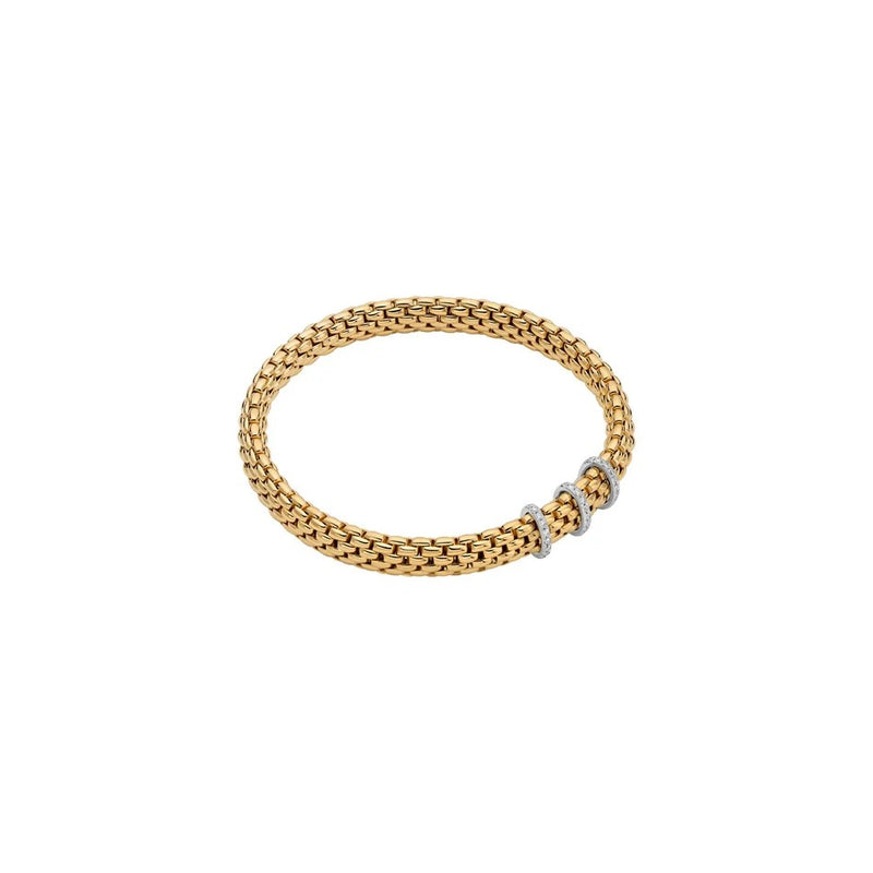 Fope Vendôme Flex'it 18ct Yellow Gold, 0.22ct Diamond Bracelet