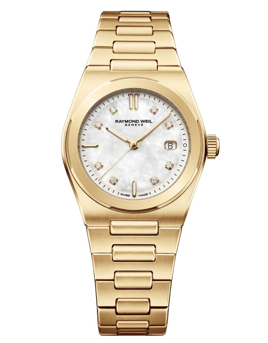 Raymond Weil A.R.T. Yellow PVD, MOP & Diamond Dial 30mm Watch 1250-P-97081