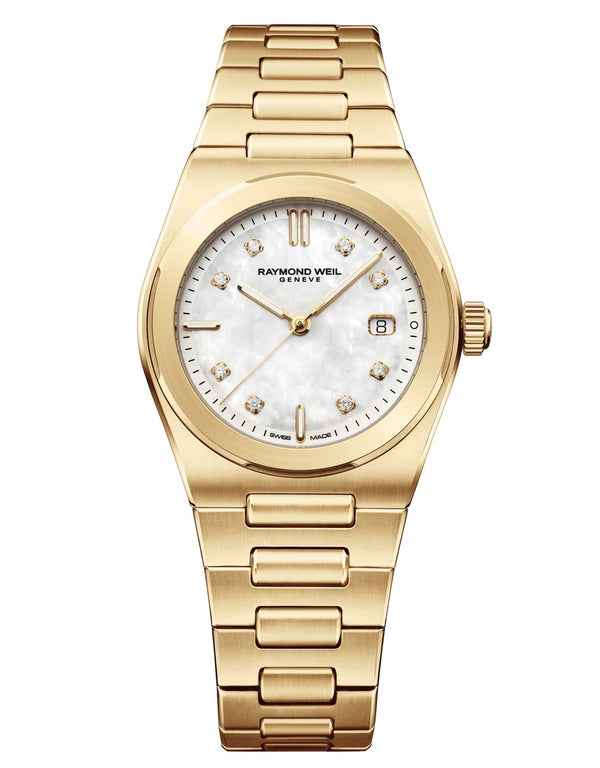Raymond Weil A.R.T. Yellow PVD, MOP & Diamond Dial 30mm Watch 1250-P-97081