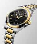 Longines Conquest Two Tone Black Quartz 38mm Watch L37503527