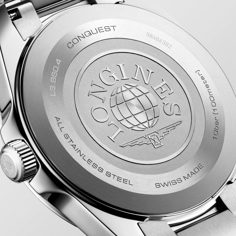 Longines Conquest White Quartz 41mm Watch L3.860.4.12.6