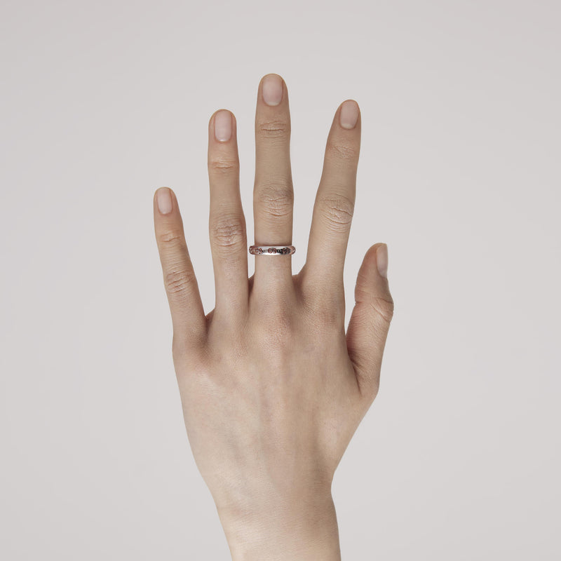 Gucci Icon GG Mini 4mm 18ct White Gold Ring