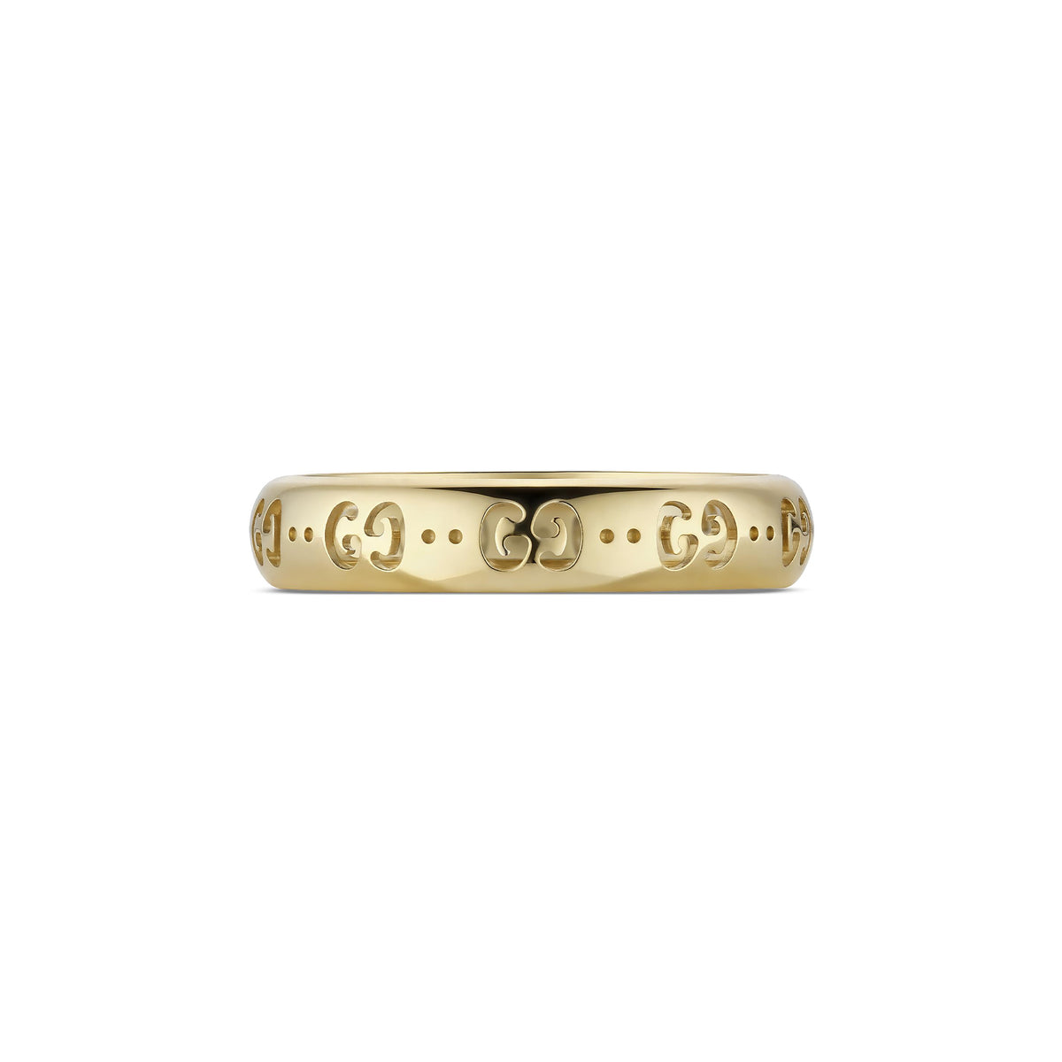 Gucci Icon GG Mini 4mm 18ct Yellow Gold Ring