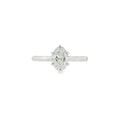 Oval Cut 1.00ct Lab Grown Diamond, Platinum 6 Claw Ring