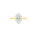 Oval Cut 2.04ct Lab Grown Diamond, 18ct Yellow Gold 6 Claw Ring