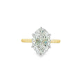 Oval Cut 4.02ct Lab Grown Diamond, 18ct Yellow Gold 6 Claw Ring