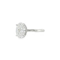 Oval Cut 2.01ct Lab Grown Diamond, Platinum Hidden Halo Ring