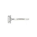 Oval Cut 2.01ct Lab Grown Diamond, Platinum Hidden Halo Ring