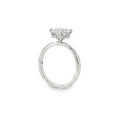 Oval Cut 2.01ct Lab Grown Diamond, Platinum Hidden Halo Ring