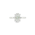 Oval Cut 2.01ct Lab Grown Diamond, Platinum Hidden Halo Ring