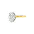 Oval Cut 3.07ct Lab Grown Diamond, 18ct Yellow Gold Hidden Halo Ring