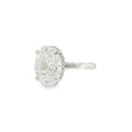 Oval Cut 4.06ct Lab Grown Diamond, Platinum Hidden Halo Ring
