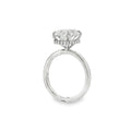 Oval Cut 4.06ct Lab Grown Diamond, Platinum Hidden Halo Ring