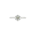 Round Brilliant Cut 1.00ct Lab Grown Diamond, Platinum 6 Claw Ring