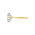 Round Brilliant Cut 4.02ct Lab Grown Diamond, 18ct Yellow Gold 6 Claw Ring