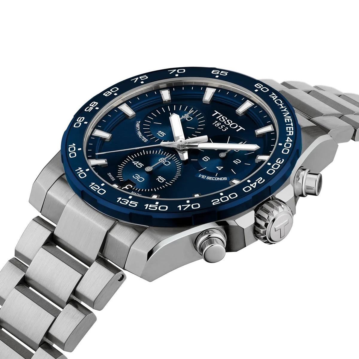 Tissot Supersport Chrono 42mm, Blue Dial Stainless Steel Watch T1254171104100