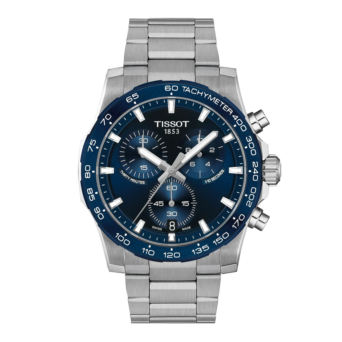 Tissot Supersport Chrono 42mm, Blue Dial Stainless Steel Watch T1254171104100