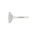 Oval Cut 3.07ct Lab Grown Diamond, 6 Claw Platinum Ring