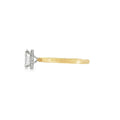 Oval Cut 1.02ct Lab Grown Diamond, Hidden Halo 18ct Yellow Gold Ring