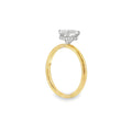 Oval Cut 1.02ct Lab Grown Diamond, Hidden Halo 18ct Yellow Gold Ring