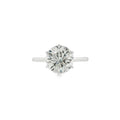 Round Brilliant Cut 3.00ct Lab Grown Diamond, 6 Claw Platinum Ring
