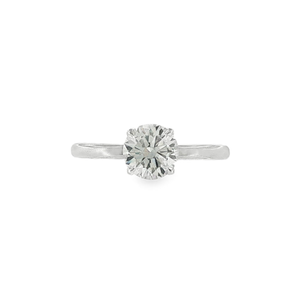 Round Brilliant Cut 1.00ct Lab Grown Diamond, Hidden Halo Platinum Ring