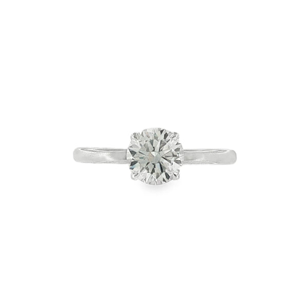 Round Brilliant Cut 1.00ct Lab Grown Diamond, Hidden Halo Platinum Ring