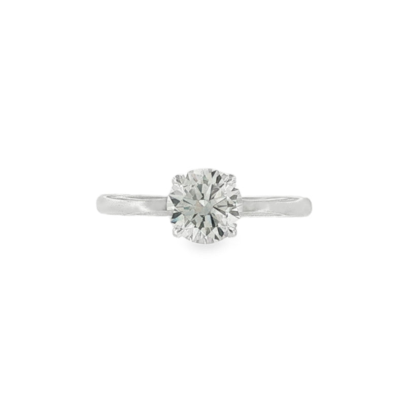 Round Brilliant Cut 1.00ct Lab Grown Diamond, Hidden Halo Platinum Ring