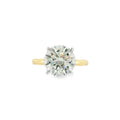 Round Brilliant Cut 4.02ct Lab Grown Diamond, Hidden Halo 18ct Yellow Gold Ring